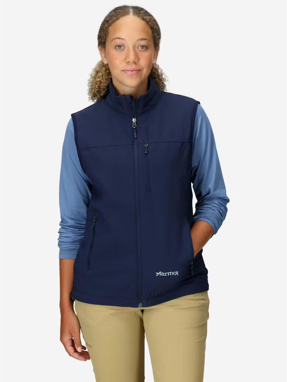 Marmot Tempo Vest~ Women's Small~ Arctic Navy~ Full Zip Sleeveless Jacket $80